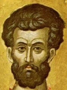 Свети мъченик Лонгин Стотник. Стара стенопис от Света Гора-Атон