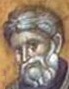 Свети&nbsp; преподобни Ипатий, игумен Руфински. Фрагмент от стара стенопис. Косово, Сърбия