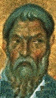 Свети преподобни Софроний, архиепископ Кипърски. Фрагмент от миниатюра в стара ромейска минология