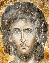 Свети мъченик Левкий. Фрагмент от стара сръбска стенопис 