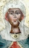 Света равноапостолна Нина, просветителка на Грузиия. Фрагмент от стара грузинска икона